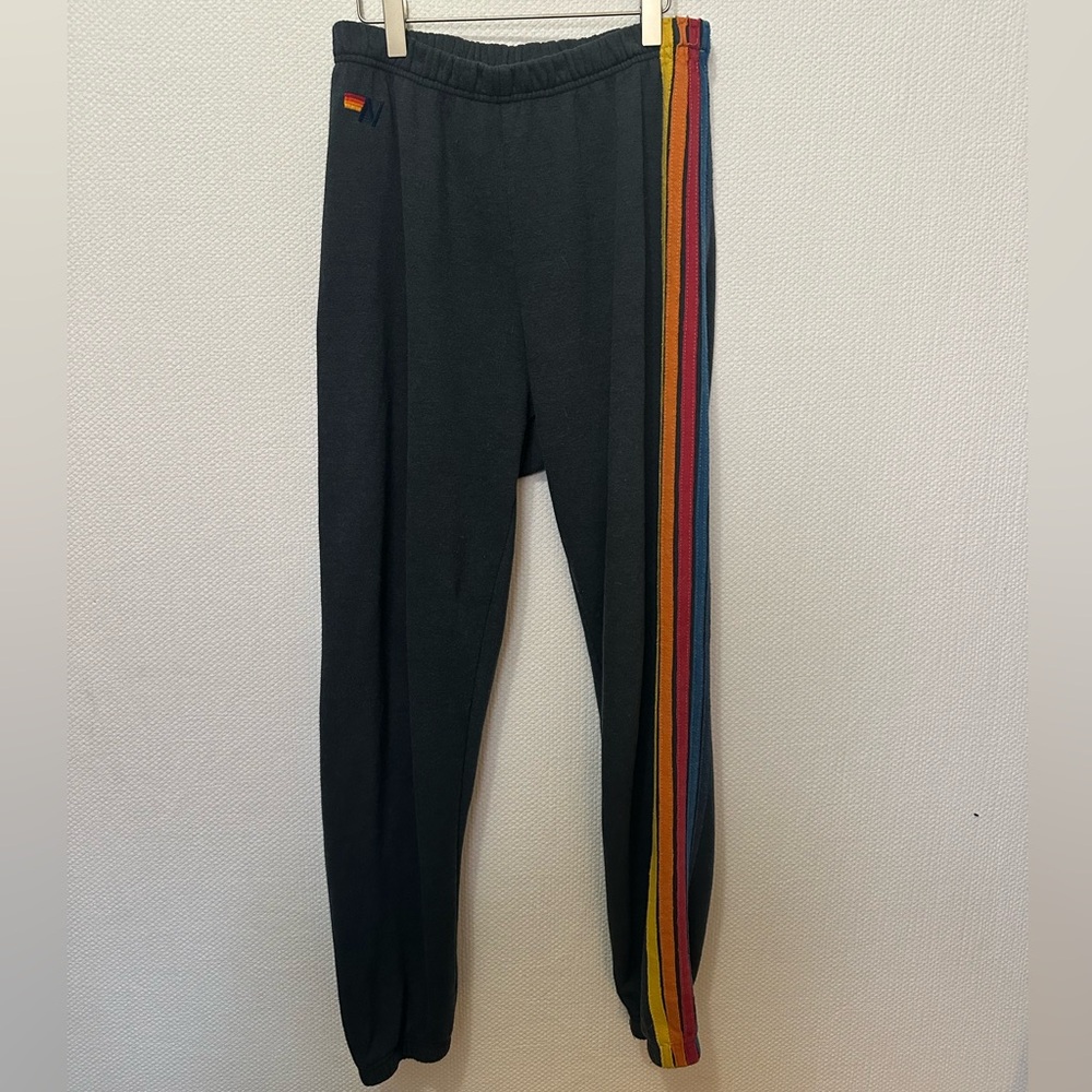Aviator Nation 5 Stripe Sweatpants - black size M